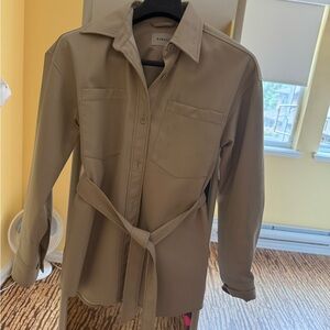 NWOT Babaton vegan leather jacket with belt